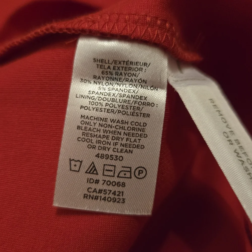 LOFT Plus Red Scalloped Neck Dress 22 | NWT - Picture 8 of 8
